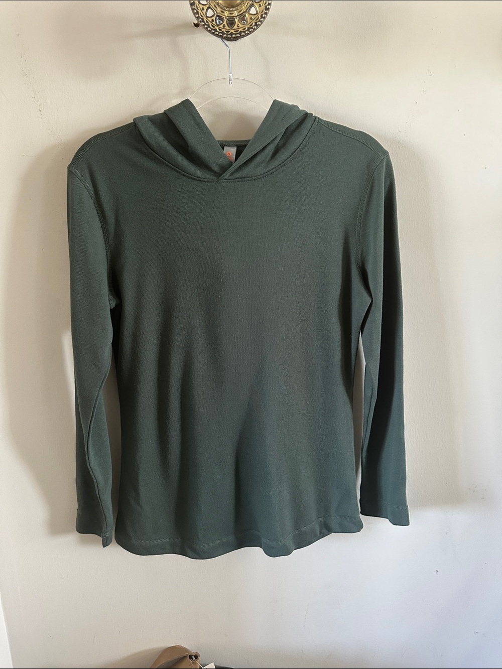 Mono B Forest Green Long Sleeve Hooded Tee